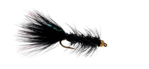 Bead head Crystal Bugger - Black 6 Pack CLOSEOUT